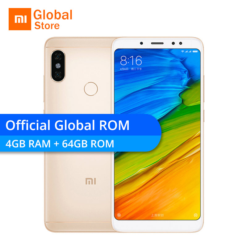 Global ROM Xiaomi Redmi Note 5 4GB 64GB Note5 Snapdragon S636 Octa Core 5.99" Full Screen Dual Camera Mobile Phone 4000mAh OTA