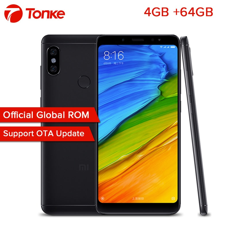 Global Rom Xiaomi Redmi Note 5 64GB ROM 4GB RAM Snapdragon 636 Octa Core Dual Camera 12MP+5MP  5.99" Full Screen Moblie Phone