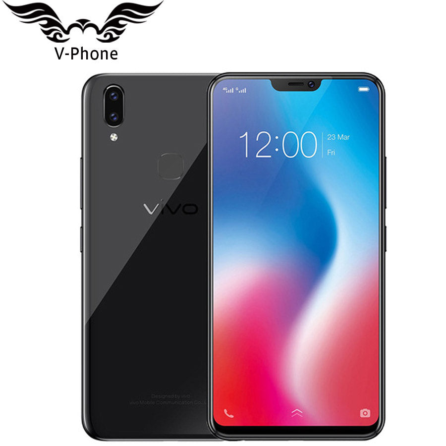 Global Version VIVO V9 4G LTE Mobile phone 4GB  64GB ROM Snapdragon 626 Octa Core  6.3" Dual Rear Camera Full Screen Android 8.1