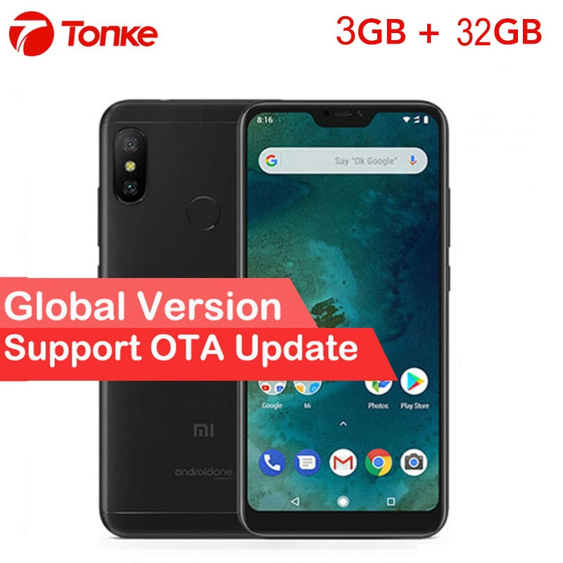 Global Version Xiaomi A2 Lite 3GB 32GB Smart phone 5.84" Full Screen Snapdragon 625 Octa Core 12MP 5MP 2 Camera 4000mAh