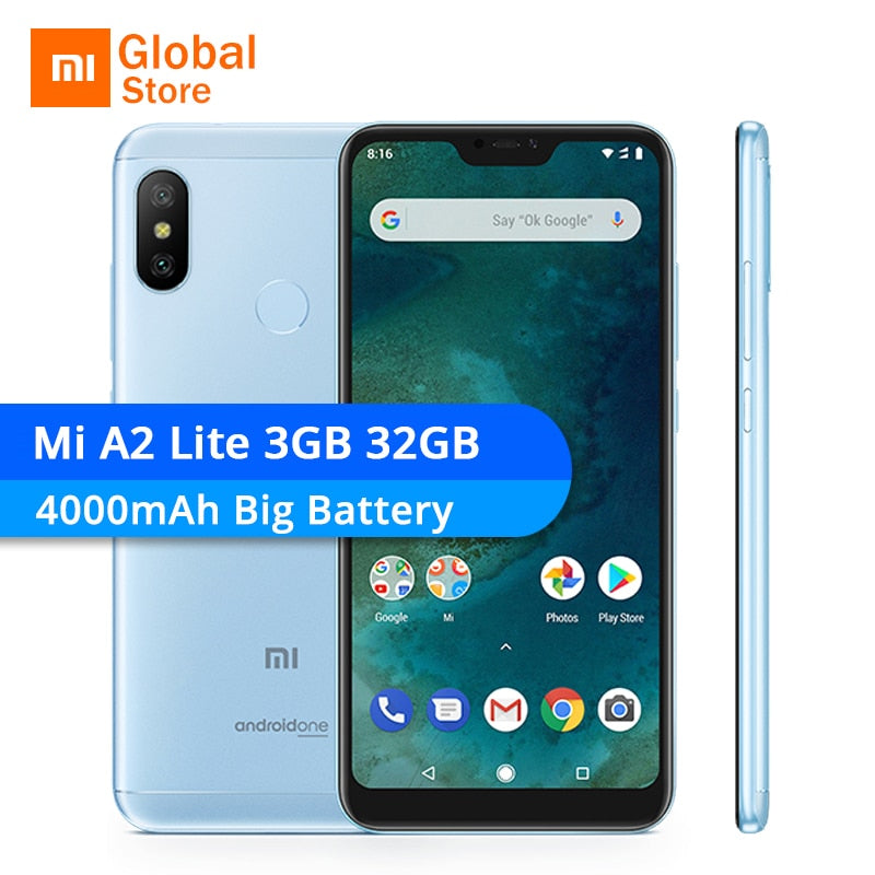 Global Version Xiaomi Mi A2 Lite 3GB 32GB Moblie Phone 4000mAh Battery Snapdragon 625 Octa Core 5.84" 19:9 Full Screen