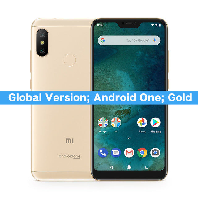 Global Version Xiaomi Mi A2 Lite 4GB 64GB 5.84'' Mobile Phone Snapdragon 625 AI Dual Camera 4000mAh Android One Free Mi Band 2