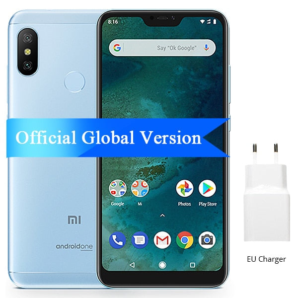 Global Version Xiaomi Mi A2 Lite 4GB RAM 32GB ROM Mobile Phone Snapdragon 625 Octa Core 5.84" 19:9 Full Screen 4000mAh Battery