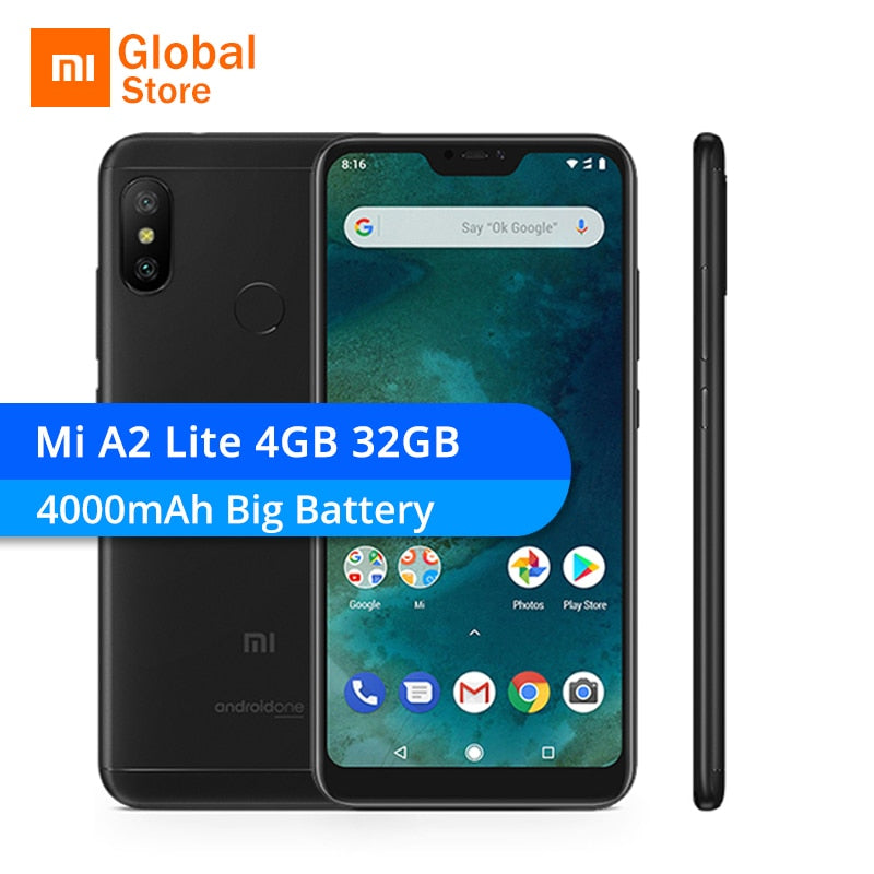 Global Version Xiaomi Mi A2 Lite 4GB RAM 32GB ROM Mobile Phone Snapdragon 625 Octa Core 5.84" 19:9 Full Screen 4000mAh Battery