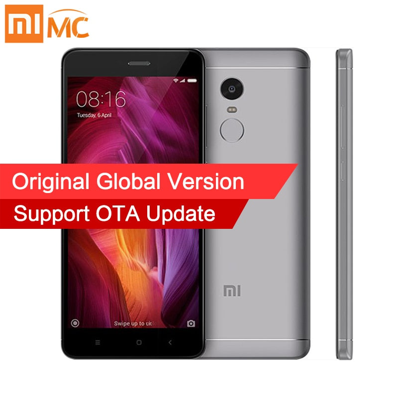 Global Version Xiaomi Redmi Note 4 Mobile Phone 3GB RAM 32GB ROM Snapdragon 625 Octa Core CPU 5.5" 1080p Display 13MP FCC CE OTA