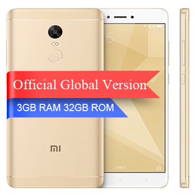 Global Version Xiaomi Redmi Note 4 Smartphone 3GB 32GB Snapdragon 625 Octa Core 5.5" 1080p 13.0MP FCC CE 4100mAh MIUI 9