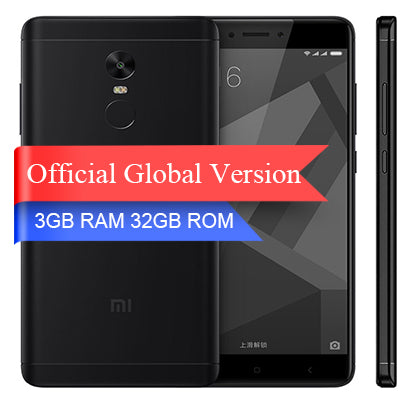 Global Version Xiaomi Redmi Note 4 Smartphone 3GB 32GB Snapdragon 625 Octa Core 5.5" 1080p 13.0MP FCC CE 4100mAh MIUI 9