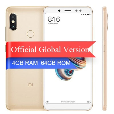 Global Version Xiaomi Redmi Note 5 4GB 64GB 5.99" Full Screen Dual Camera Mobile Phone Note5 Snapdragon 636 Octa Core 4000mAh