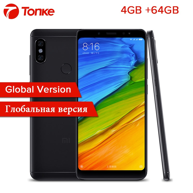 Global Version Xiaomi Redmi Note 5 4GB RAM 64GB ROM Snapdragon 636 Octa Core Full Screen Dual Camera 12MP+5MP Moblie Phone