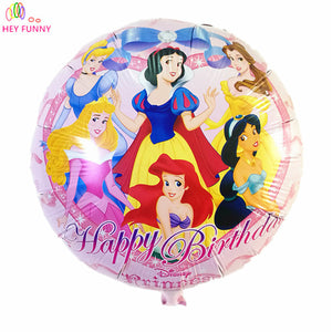 HEY FUNNY 5 pcs/lot 18 inch round masha foil balloons Sophia princess helium balloon for kid birthday party&baby shower supplies