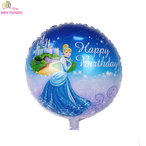 HEY FUNNY 5 pcs/lot 18 inch round masha foil balloons Sophia princess helium balloon for kid birthday party&baby shower supplies