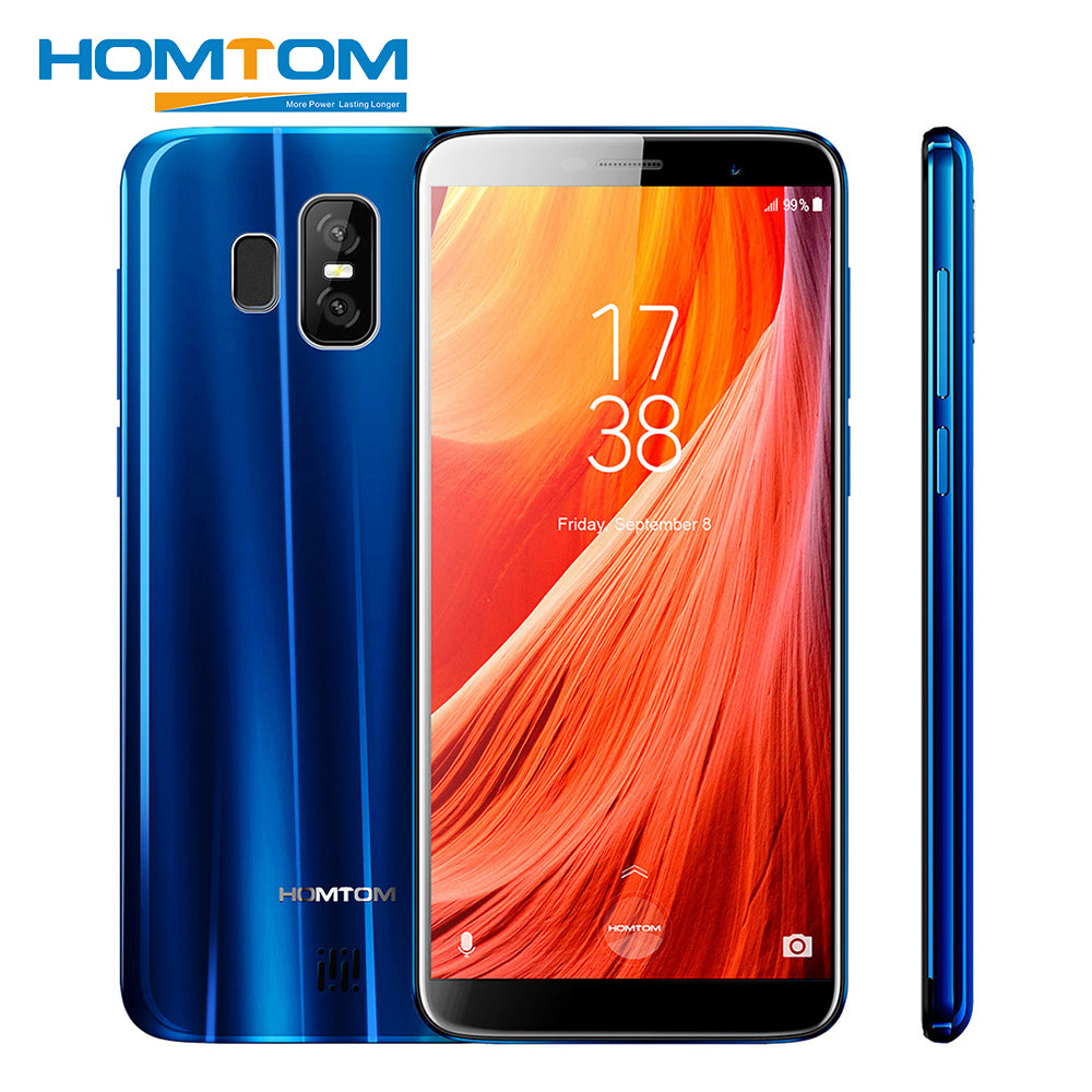 HOMTOM S7 5.5" 18:9 Bezel-less Full Screen 4G Mobile Phones 3GB RAM 32GB ROM MTK6737 Front 8MP Back Dual 13+2MP Cam Smartphone