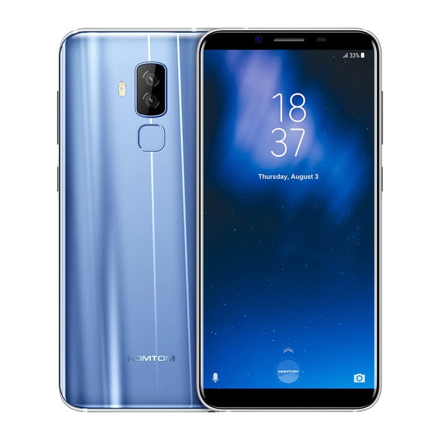 HOMTOM S8 Smartphone 4G 5.7" 18:9 Ratio MTK6750T Octa-core Android 7.0 4GB 64GB 16.0MP+5.0MP Dual Rear 13.0MP Front Mobile Phone