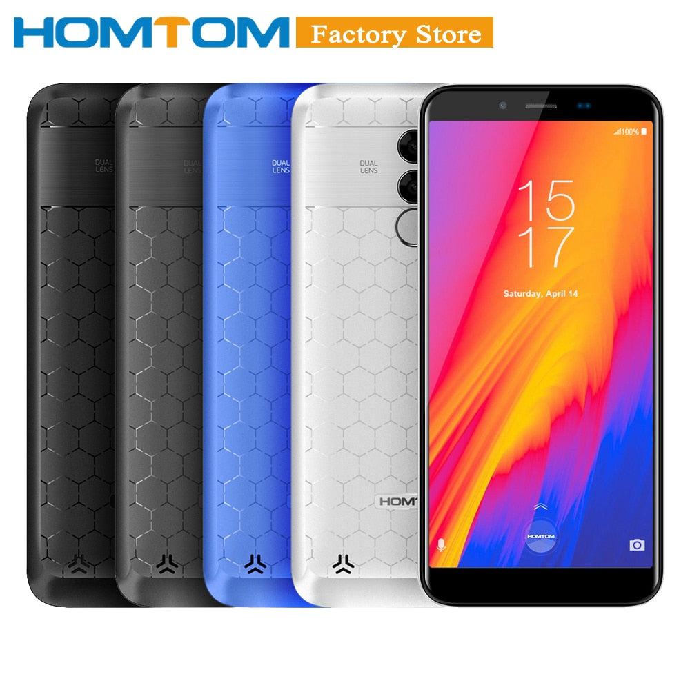 HOMTOM S99 4GB 64GB 21MP Bezel-less 18:9 Octacore Fingerprint OTG OTA Smartphone Face ID 6200mAh 5.5Inch Mobile Phone