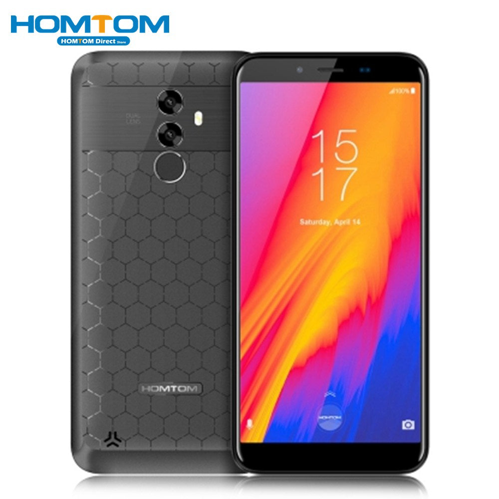 HOMTOM S99 Android 8.0 MTK6750 6200mAh 4GB 64GB Smartphone 5.5-Inch Bezel-Less 21+2MP Dual Rear Cameras Fingerprint Mobile Phone