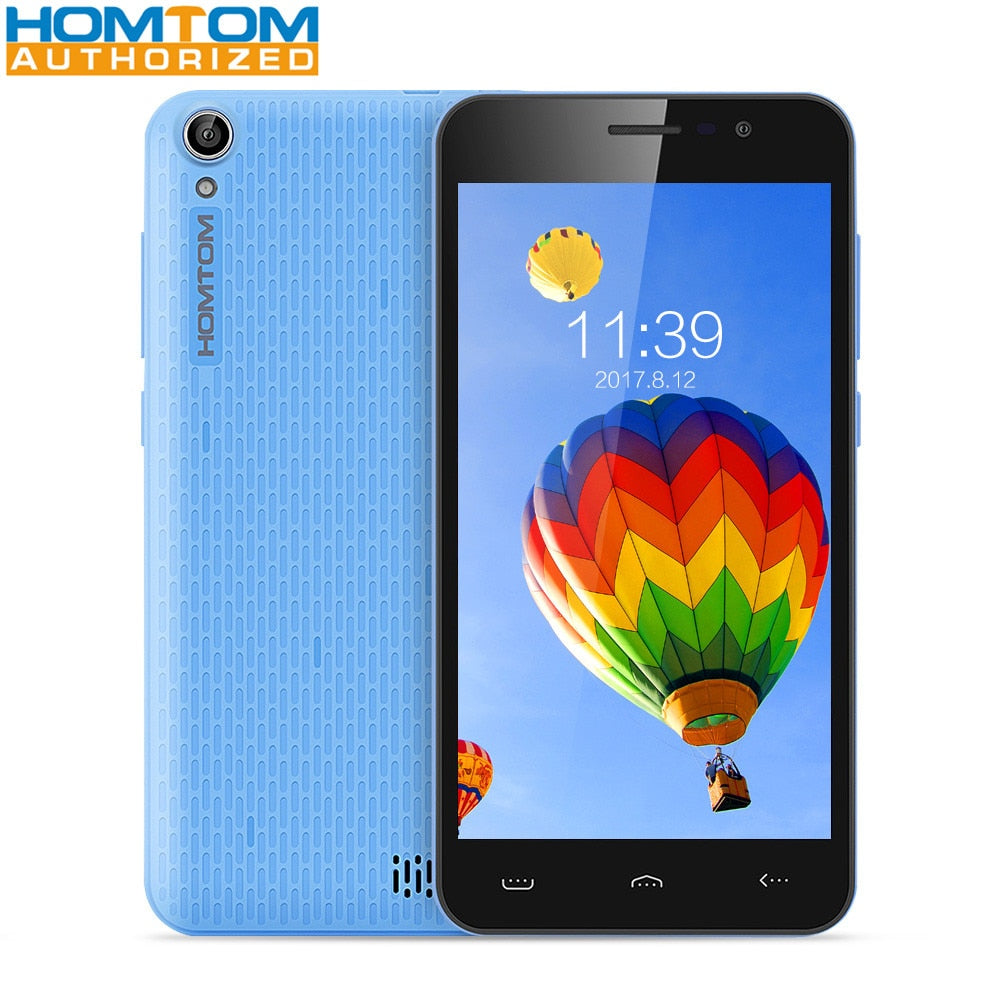 Homtom HT16 5.0 inch 3G Smartphone MTK6580 Quad Core 1GB RAM 8GB ROM Wakeup Gesture 5MP Camera 3000mAh Mobile Phone