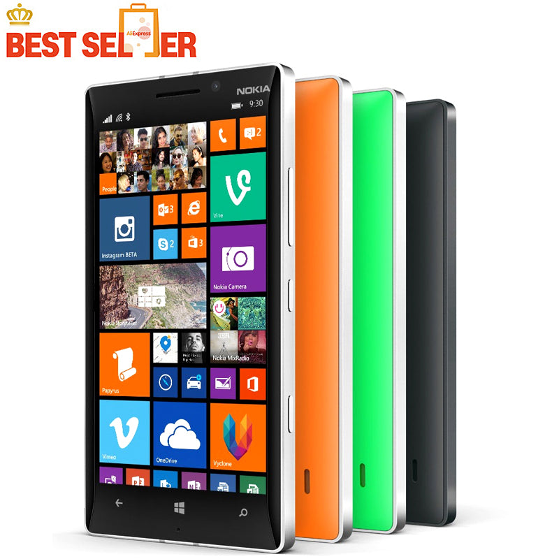 Hot Original Unlocked Nokia Lumia 930, Nokia L930, Mobile phones, 20MP Camera, LTE NFC, Quad-core 32GB ROM 2GB RAM, Smartphones