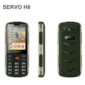 Hot Sale Mobile Phone With 2.8" Flashlight GPRS 3000mAh 4 SIM Card 4 Standby Power Bank Original SERVO H8 Cell Phones