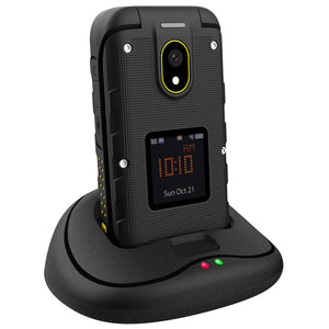 Ioutdoor F2 Three-Prevention Feature Slim Flip Rugged Waterproof Dual Display Docking Station SOS Torch LED Senior Mobile Phone