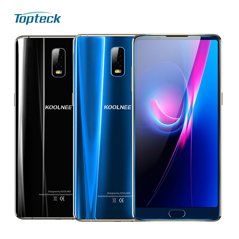 KOOLNEE K1 Trio 4G Mobile Phone Face ID 6.01Inch 18:9 FHD+ Display MT6763 Octa-core 6GB+128GB Rear Cameras 16MP+2MP Smartphone