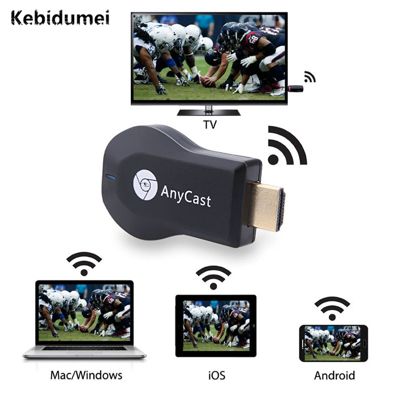 Kebidumei Wireless HDMI TV Stick AnyCast M2 Airplay WiFi Display TV Dongle Receiver Miracast for Phone Android PC PK Chromecast