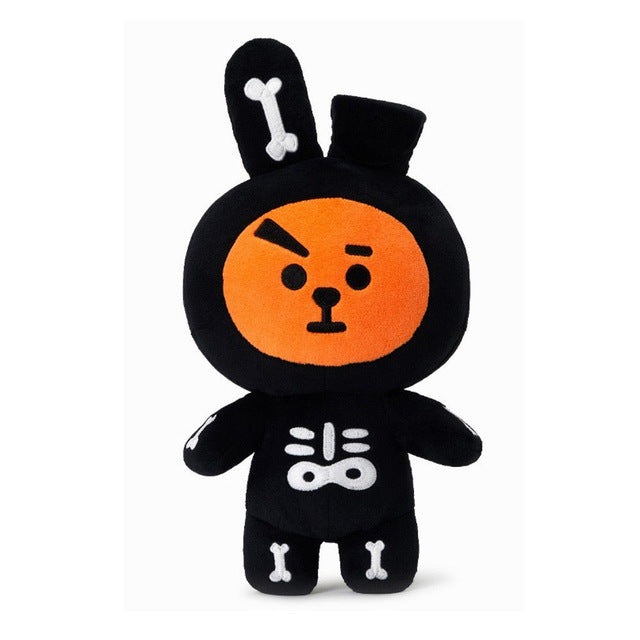 Kpop home for bangtan boys around BTS Halloween BT21 same Q version cartoon Doll TATA COOKY CHIMMY plush toy