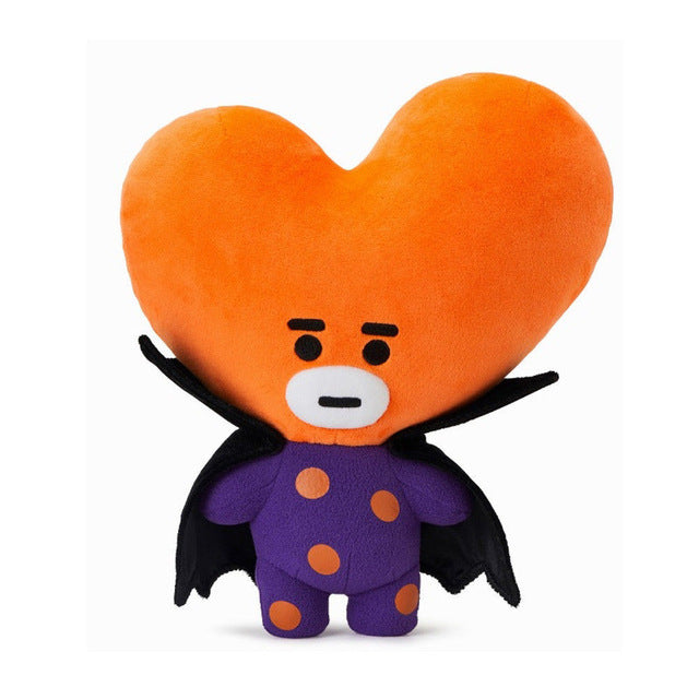 Kpop home for bangtan boys around BTS Halloween BT21 same Q version cartoon Doll TATA COOKY CHIMMY plush toy