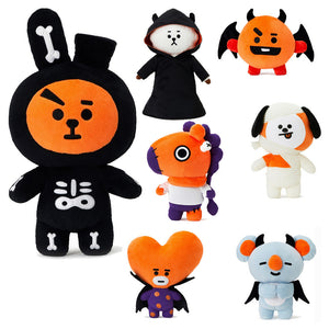 Kpop home for bangtan boys around BTS Halloween BT21 same Q version cartoon Doll TATA COOKY CHIMMY plush toy