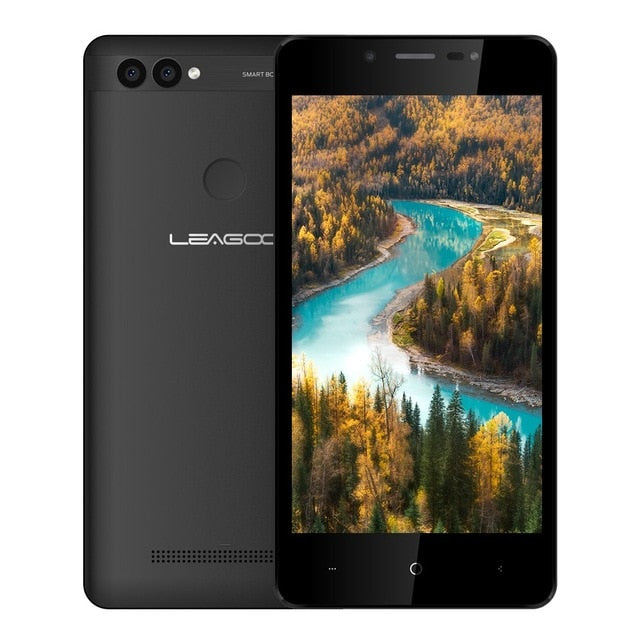 LEAGOO POWER 2 5.0" HD Mobile Phone Android 8.1 MTK6580A Quad Core 2GB 16GB 3200mAh Face ID Dual SIM 8MP Dual Camera Smartphone