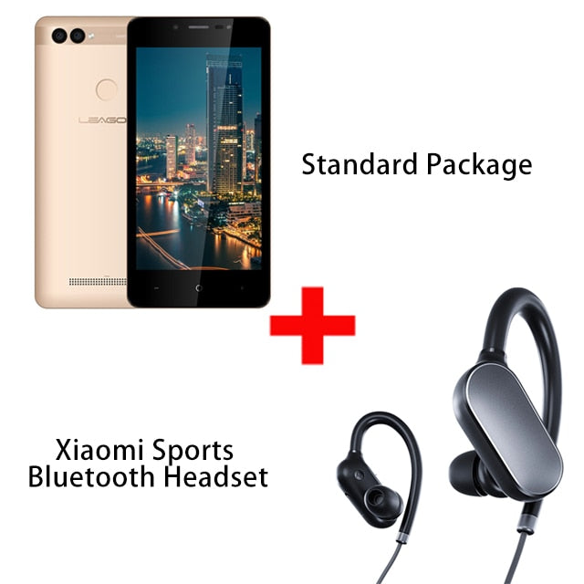 LEAGOO POWER 2 5.0" HD Mobile Phone Android 8.1 MTK6580A Quad Core 2GB 16GB 3200mAh Face ID Dual SIM 8MP Dual Camera Smartphone