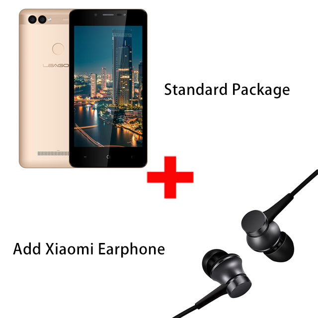 LEAGOO POWER 2 5.0" HD Mobile Phone Android 8.1 MTK6580A Quad Core 2GB 16GB 3200mAh Face ID Dual SIM 8MP Dual Camera Smartphone