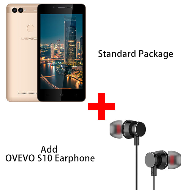 LEAGOO POWER 2 5.0" HD Mobile Phone Android 8.1 MTK6580A Quad Core 2GB 16GB 3200mAh Face ID Dual SIM 8MP Dual Camera Smartphone