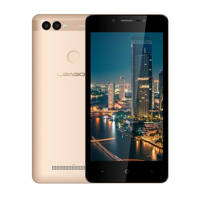 LEAGOO POWER 2 5.0" HD Mobile Phone Android 8.1 MTK6580A Quad Core 2GB 16GB 3200mAh Face ID Dual SIM 8MP Dual Camera Smartphone