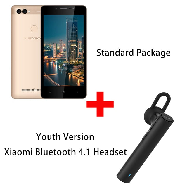 LEAGOO POWER 2 5.0" HD Mobile Phone Android 8.1 MTK6580A Quad Core 2GB 16GB 3200mAh Face ID Dual SIM 8MP Dual Camera Smartphone