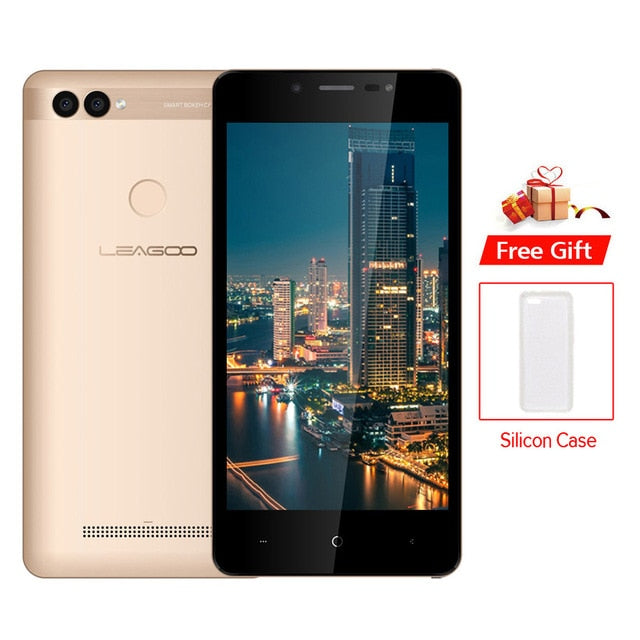 LEAGOO POWER 2 Mobile Phone 5.0"HD IPS RAM 2GB ROM 16GB Android 8.1 MT6580A Quad Core Dual Camera Rear Fingerprint 3G Smartphone