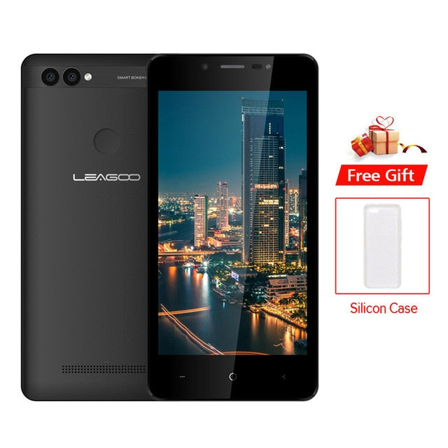 LEAGOO POWER 2 Mobile Phone 5.0"HD IPS RAM 2GB ROM 16GB Android 8.1 MT6580A Quad Core Dual Camera Rear Fingerprint 3G Smartphone