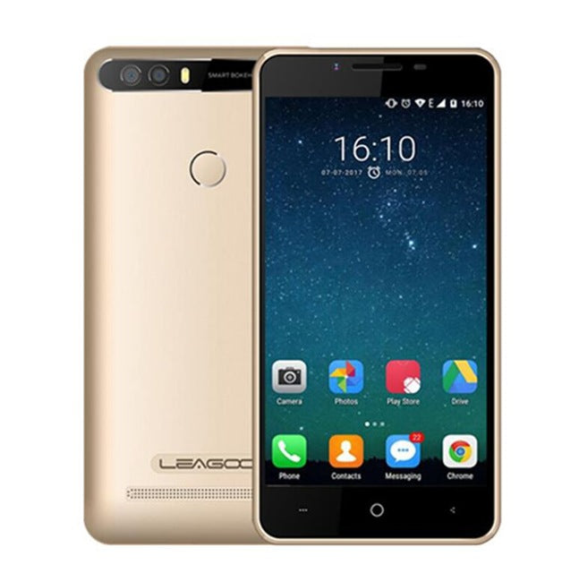 Leagoo Kiicaa Power Smartphone 5.0" Dual Rear Camera Quad Core MTK6580A Android 7.0 cellphone 2G+16G Fingerprint 3G mobile phone