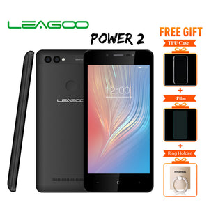 Leagoo Power 2 5.0" HD Smartphone Android 8.1 RAM 2GB ROM 16GM Dual SIM GSM WCDMA Fingerprint Face Unlock Quad Core Mobile Phone