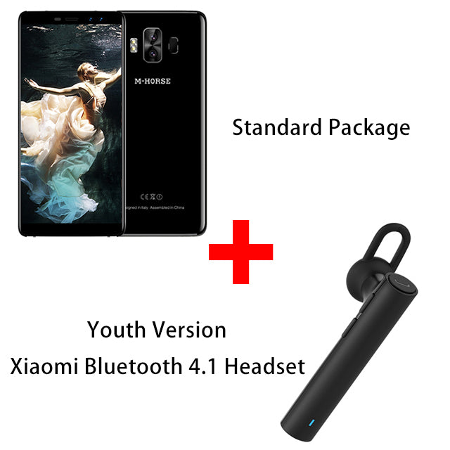 M-Horse Pure 1 5.7" HD+ 18:9 Mobile Phone Android 7.0 Quad Core MTK6737 3GB+32GB Quad Camera 4380mAh Fingerprint 4G Smartphone