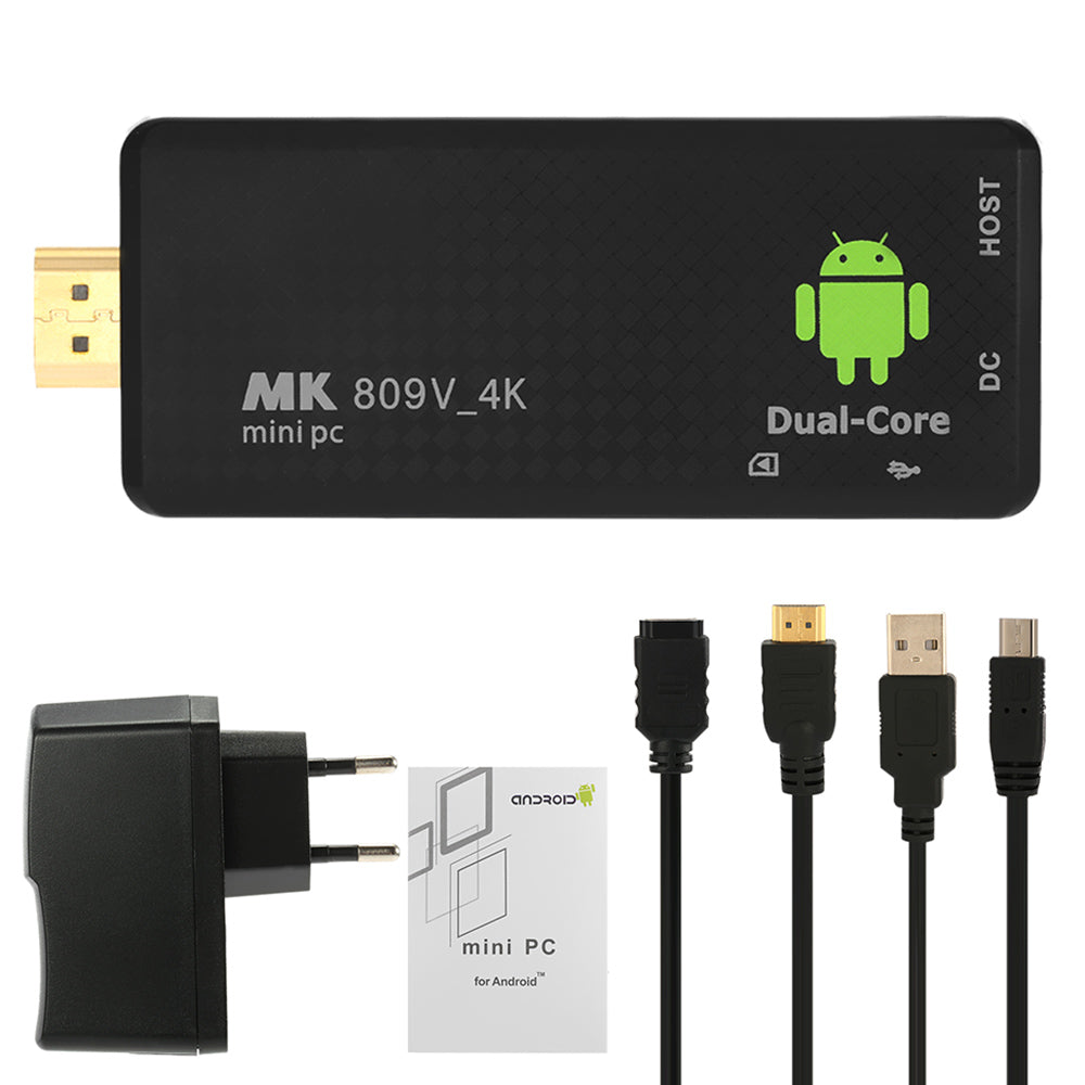 MK809 IV Android 5.1 TV Dongle RK3229 Quad-Core 1G / 8G UHD 4K HD Mini PC Miracast / DLNA H.265 WiFi Smart Media Player