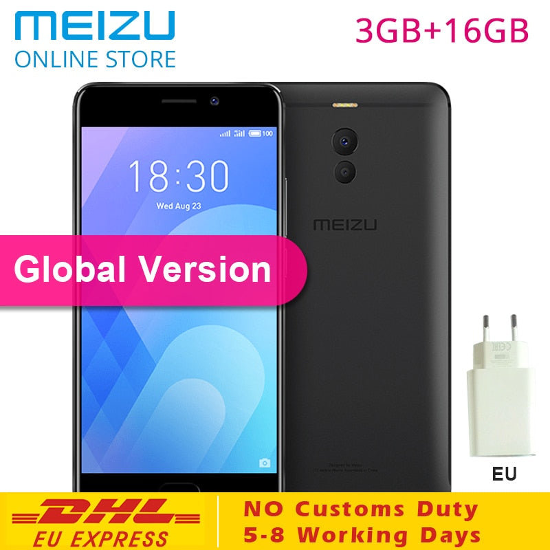 Meizu M6 Note 3GB 16GB Global Version Mobile Phone 4G LTE Snapdragon 625 Octa Core 5.5" 1920X1080P Dual Rear Camera 4000mAh EU