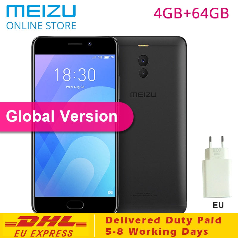 Meizu M6 Note 4GB 64GB Global Version Mobile Phone 4G LTE Snapdragon 625 Octa Core 5.5" 1920X1080P Dual Rear Camera 4000mAh EU