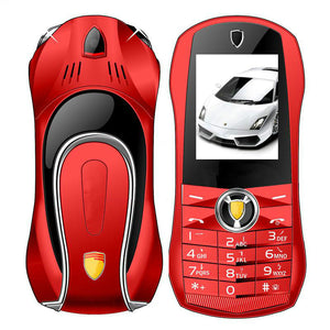 Mini Metal Body Mobile Cell Phone F1 F1+ Cute Car Phone With Dual Sim Cards Led Light MP3 MP4 FM Support Russian Keyboard