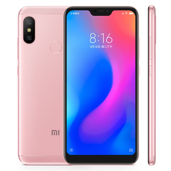 Multi-language Xiaomi Redmi 6 Pro 4GB 64GB ROM Mobile Phone Snapdragon 625 Octa Core 5.84" 19:9 Full Screen 4000mAh