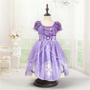 NEW Customs High Quality Princess Sophia Children Vestidos Clothing Princess Dress Girls Party Fashion Prom Kids Fashion Dresses