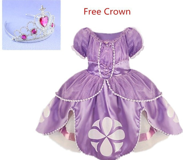 New 2017 dress sofia princess Fluffy dress big petals princess Sophia Free shopping