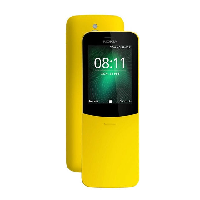 New Original Nokia 8110 4G 2018 Unlocked GSM 4G Cellphone 2.4" 1500mAh Slide cover QWERTY Keyboard Dual Sim 2.0MP Mobile Phone