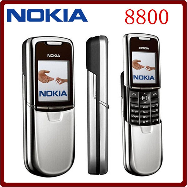 Nokia 8800 Original Mobile Phone English/Russian keyboard GSM FM Radio Bluetooth Refurbished Cellphone Gold Silver Black