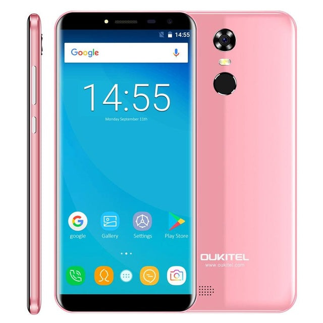 OUKITEL C8 3G Mobile Phones Android 7.0 2GB RAM 16GB ROM Quad Core Smartphone Dual SIM 5.5 inch Fingerprint Original Cell Phone