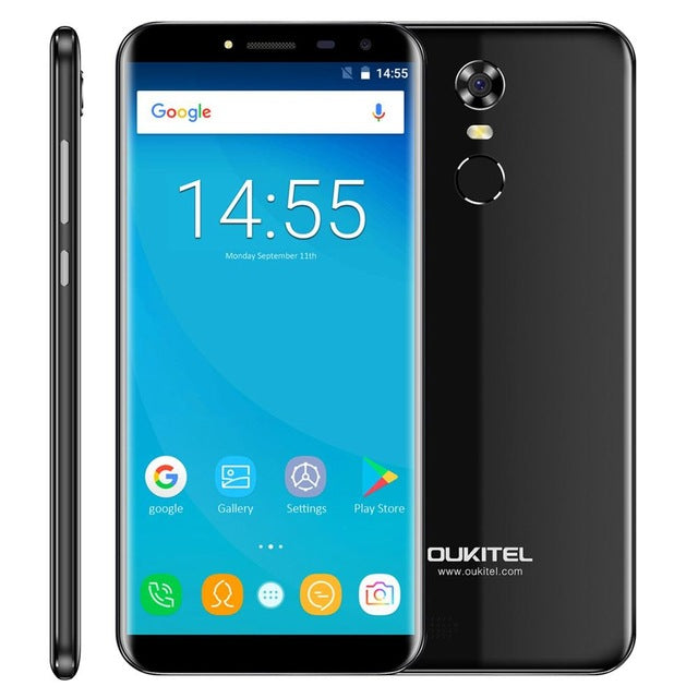 OUKITEL C8 3G Mobile Phones Android 7.0 2GB RAM 16GB ROM Quad Core Smartphone Dual SIM 5.5 inch Fingerprint Original Cell Phone